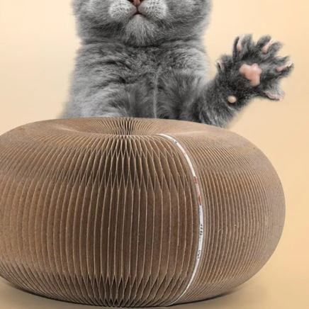 Transformable Corrugated Cat Scratch Board – Durable, No-Shedding Wear-Resistant Cardboard Toy