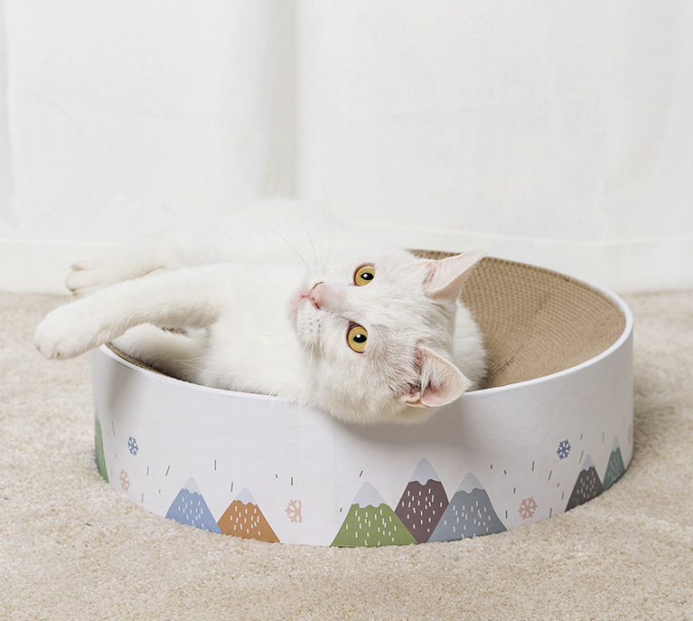 Cat Scratching Bowl Toy with Corrugated Cardboard