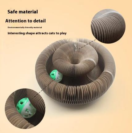 Transformable Corrugated Cat Scratch Board – Durable, No-Shedding Wear-Resistant Cardboard Toy