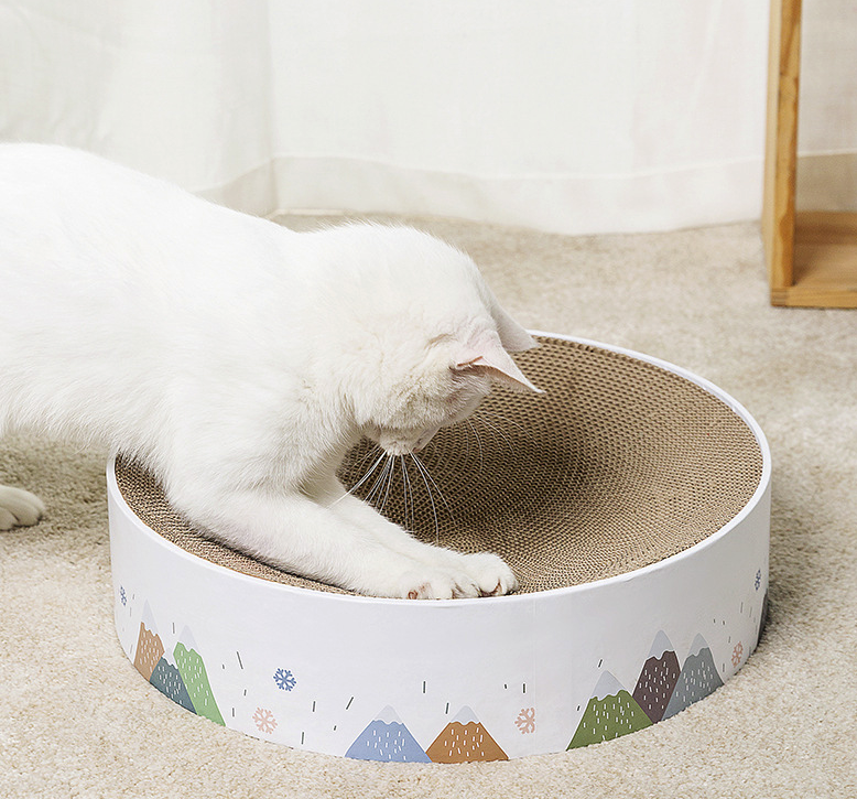Cat Scratching Bowl Toy with Corrugated Cardboard